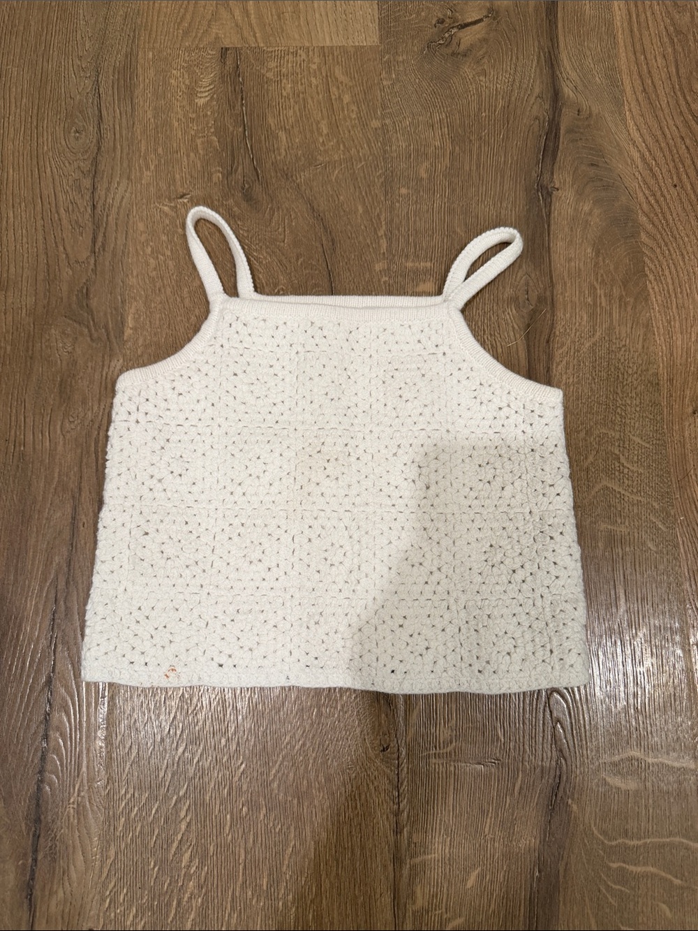 art class Cream Crochet Spaghetti Strap Camisole